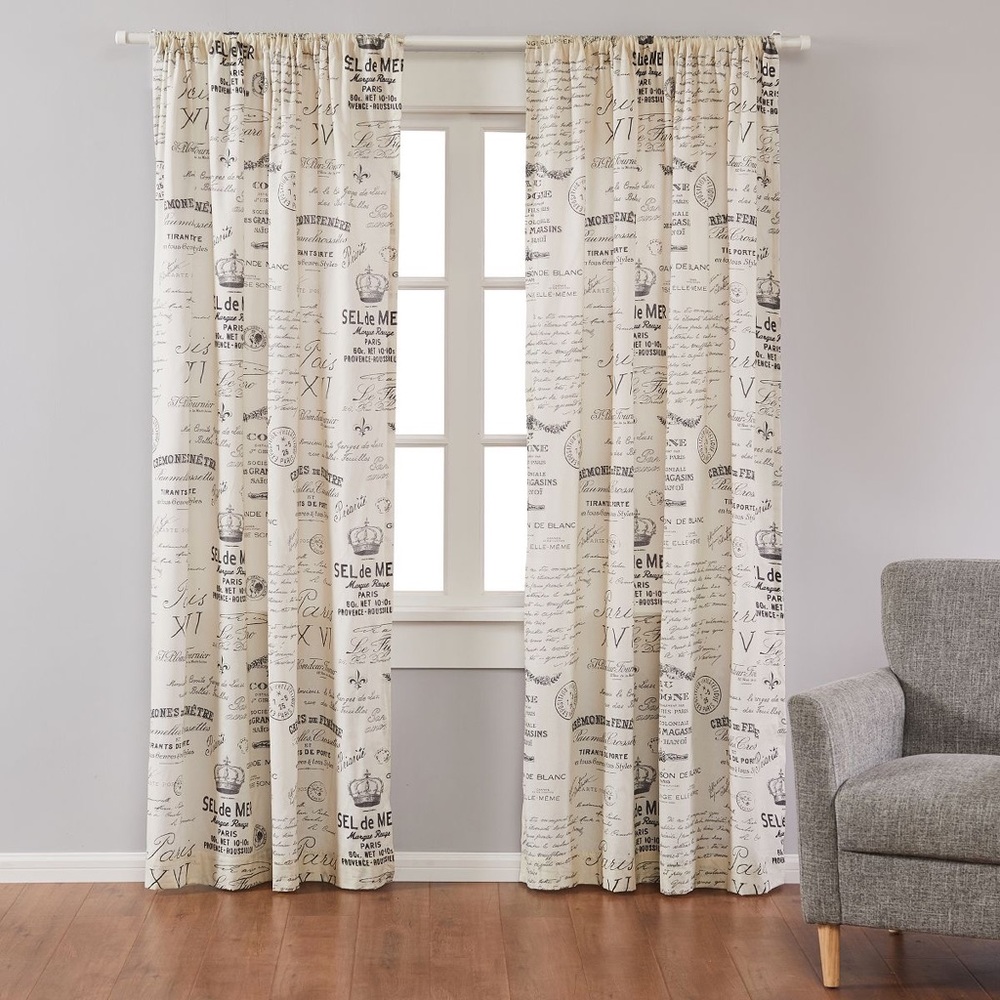 Levtex Home drape panels (5) 55”x84” NEW in original packaging “Histoire Grey”